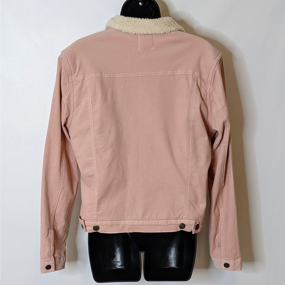 Harper Heritage Soft Pink and Cream Fleece Lined Bomber Jacket Size M - Picture 4 of 7